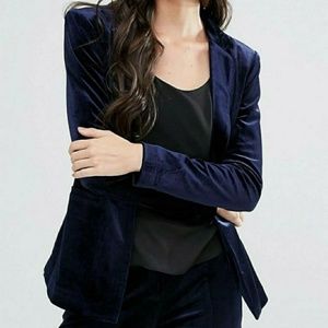 ASOS / Fashion Union / Velvet Smoking Jacket Navy